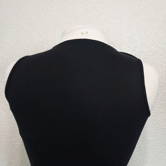 🔴3/$20 Talbots Black Blouse with Ruffle Trim Size P - Picture 8 of 9